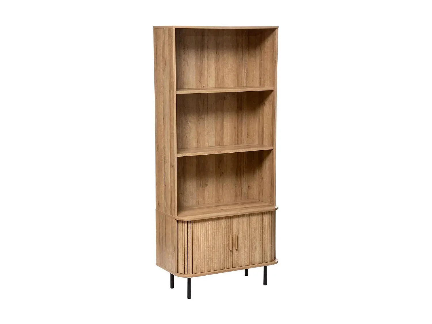 Bibliothèque 3 Étagères Design "Colva" 179cm Beige