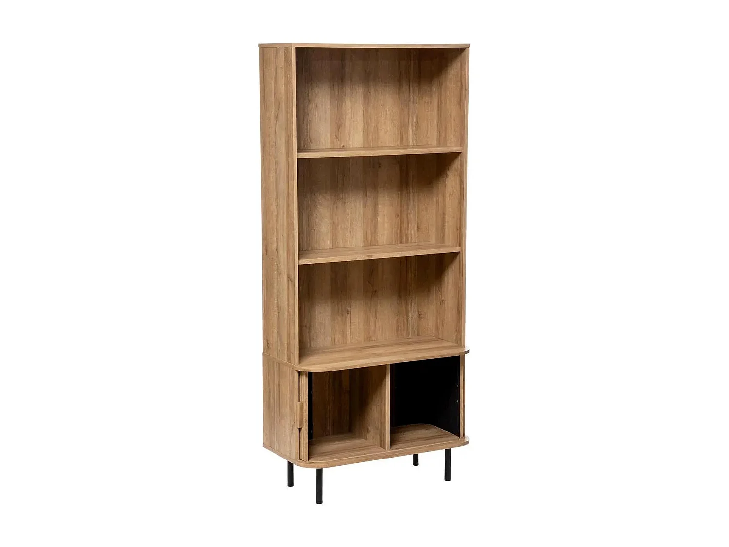 Bibliothèque 3 Étagères Design "Colva" 179cm Beige