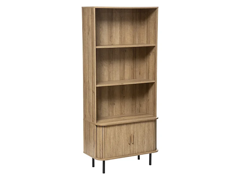 Bibliothèque 3 Étagères Design "Colva" 179cm Beige