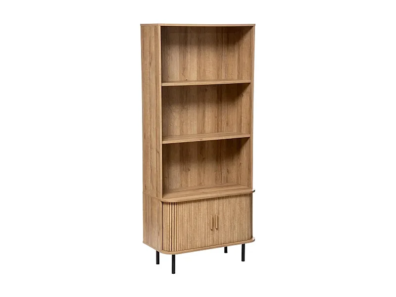 Bibliothèque 3 Étagères Design "Colva" 179cm Beige