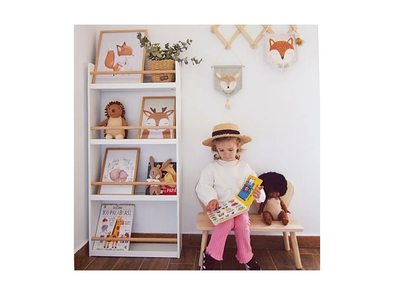 Bücherregal MDF weiß 118x55x15cm