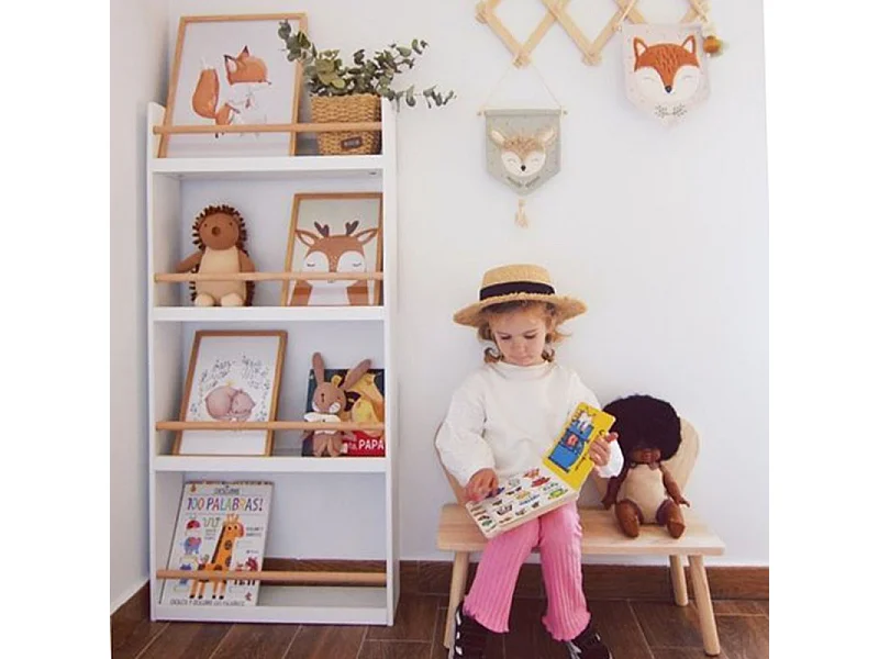 Bücherregal MDF weiß 118x55x15cm