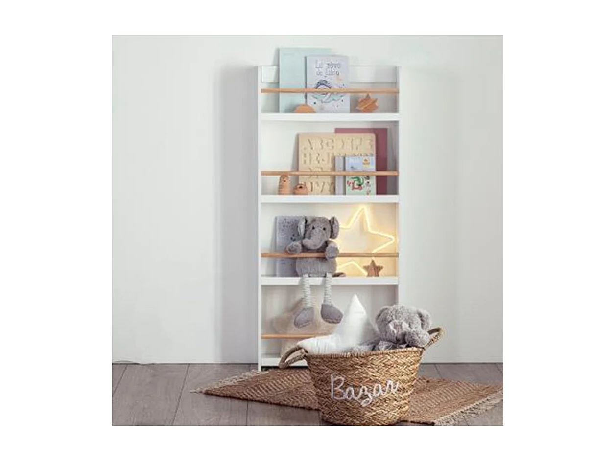 Bücherregal MDF weiß 118x55x15cm