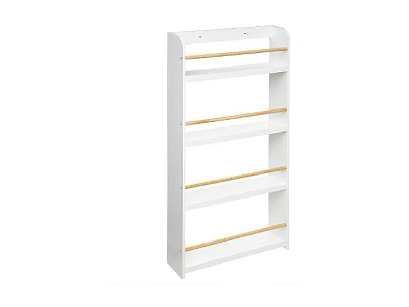 Libreria MDF bianca 118x55x15cm