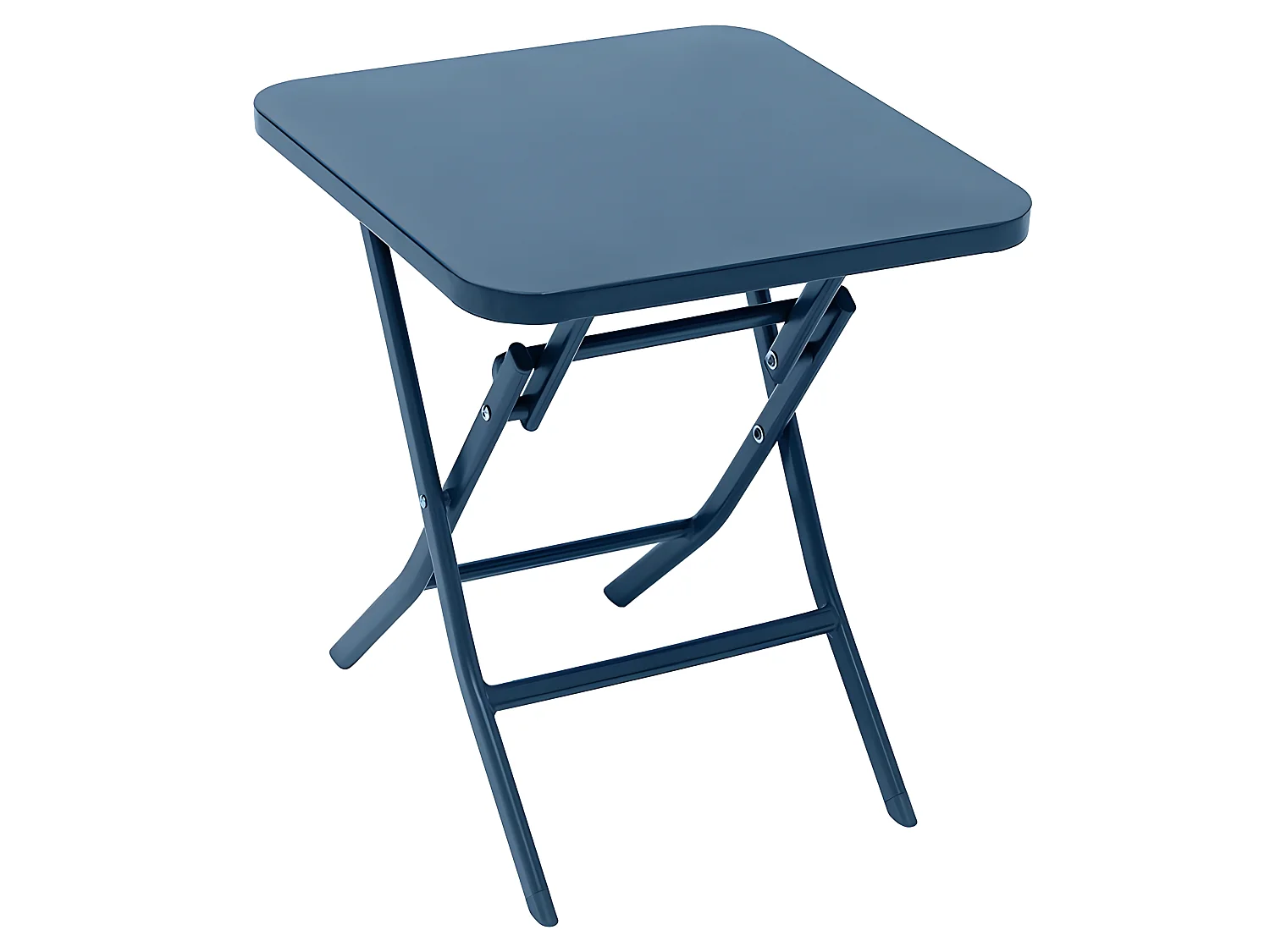 Table d'appoint pliante 40x40 Greensboro bleu indigo Hespéride
