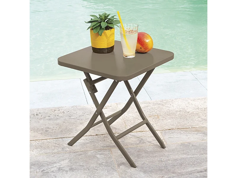 Table d'appoint pliante 40x40 Greensboro tonka Hespéride