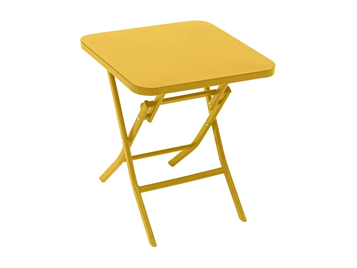 Table d'appoint pliante 40x40 Greensboro moutarde Hespéride