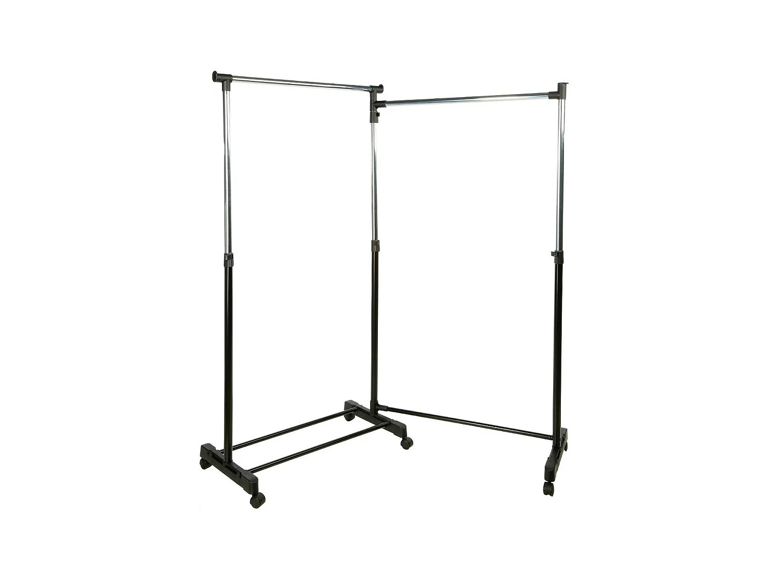 Double Portant à Vêtements "Pivotant" 174cm Noir