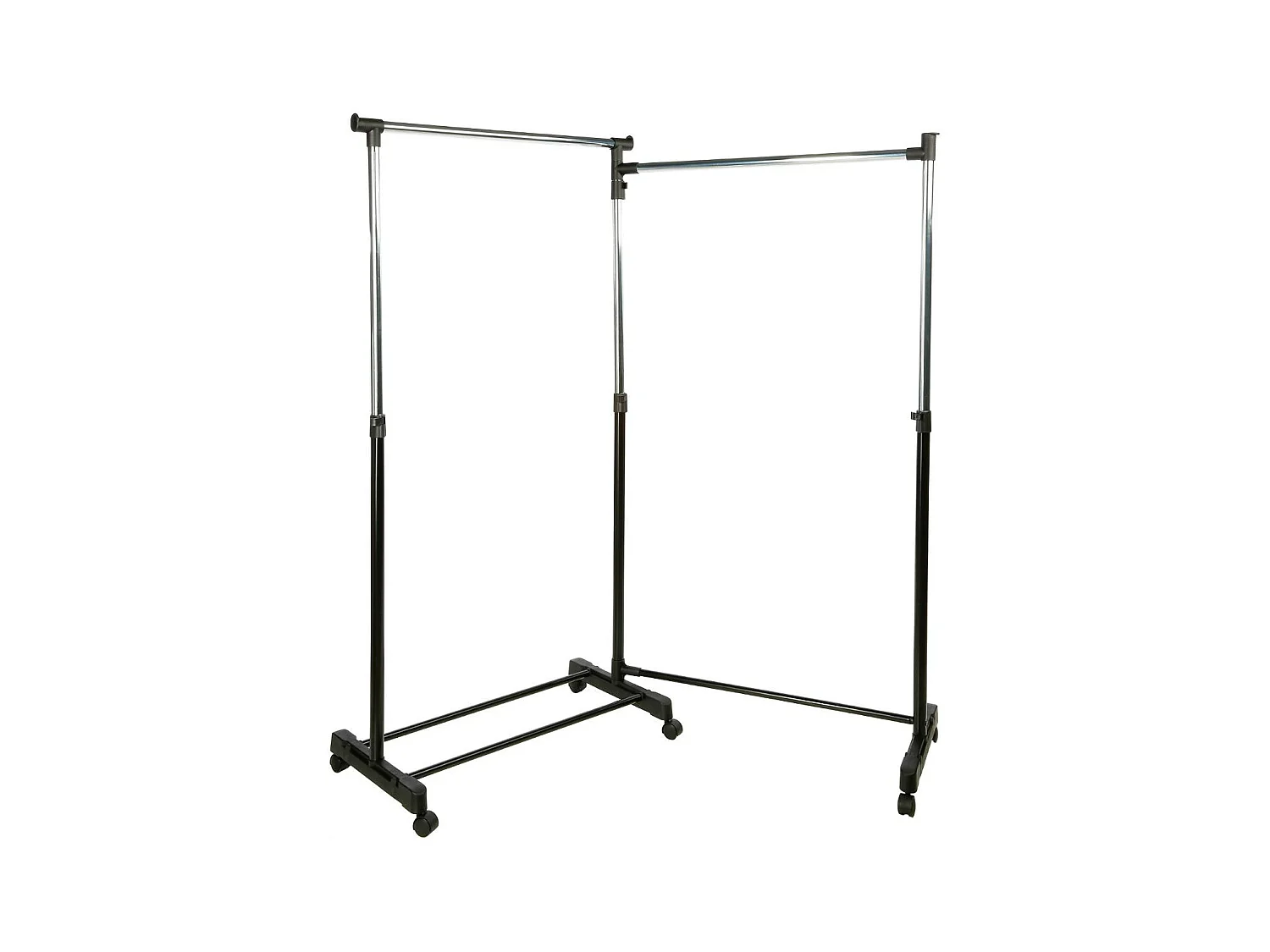 Double Portant à Vêtements "Pivotant" 174cm Noir