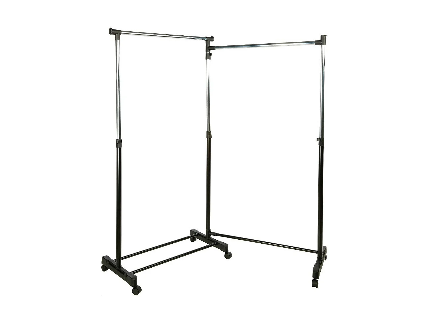 Perchero Auxiliar Doble con Barra Giratoria y Ruedas 162x168 cm