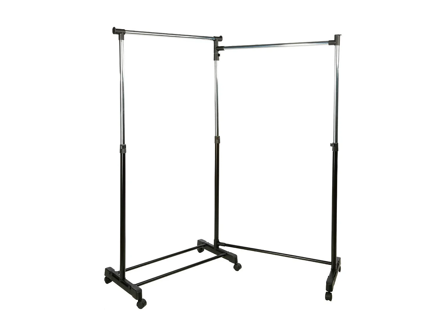 Double Portant à Vêtements "Pivotant" 174cm Noir