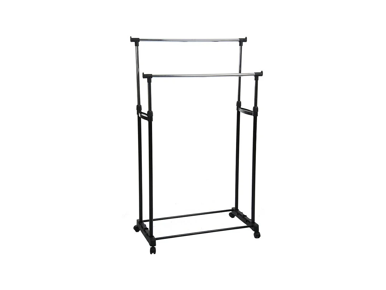 Burro Ropa Doble Icare Ruedas Negro 80x98-170 cm