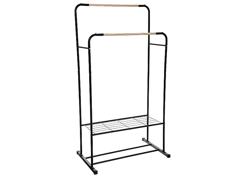 Portant à Vêtements Double "Artemis" 150cm Noir