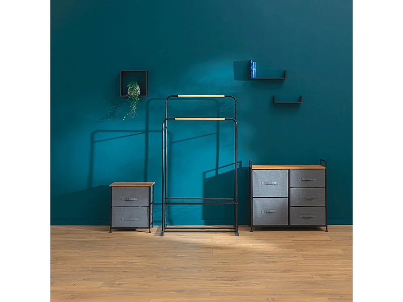 Portant à Vêtements Double "Artemis" 150cm Noir