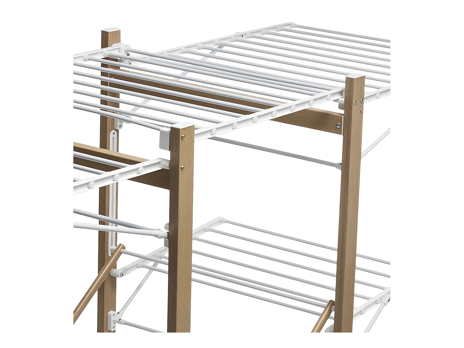 Étendoir à Linge "4 Roulettes" 27m Naturel