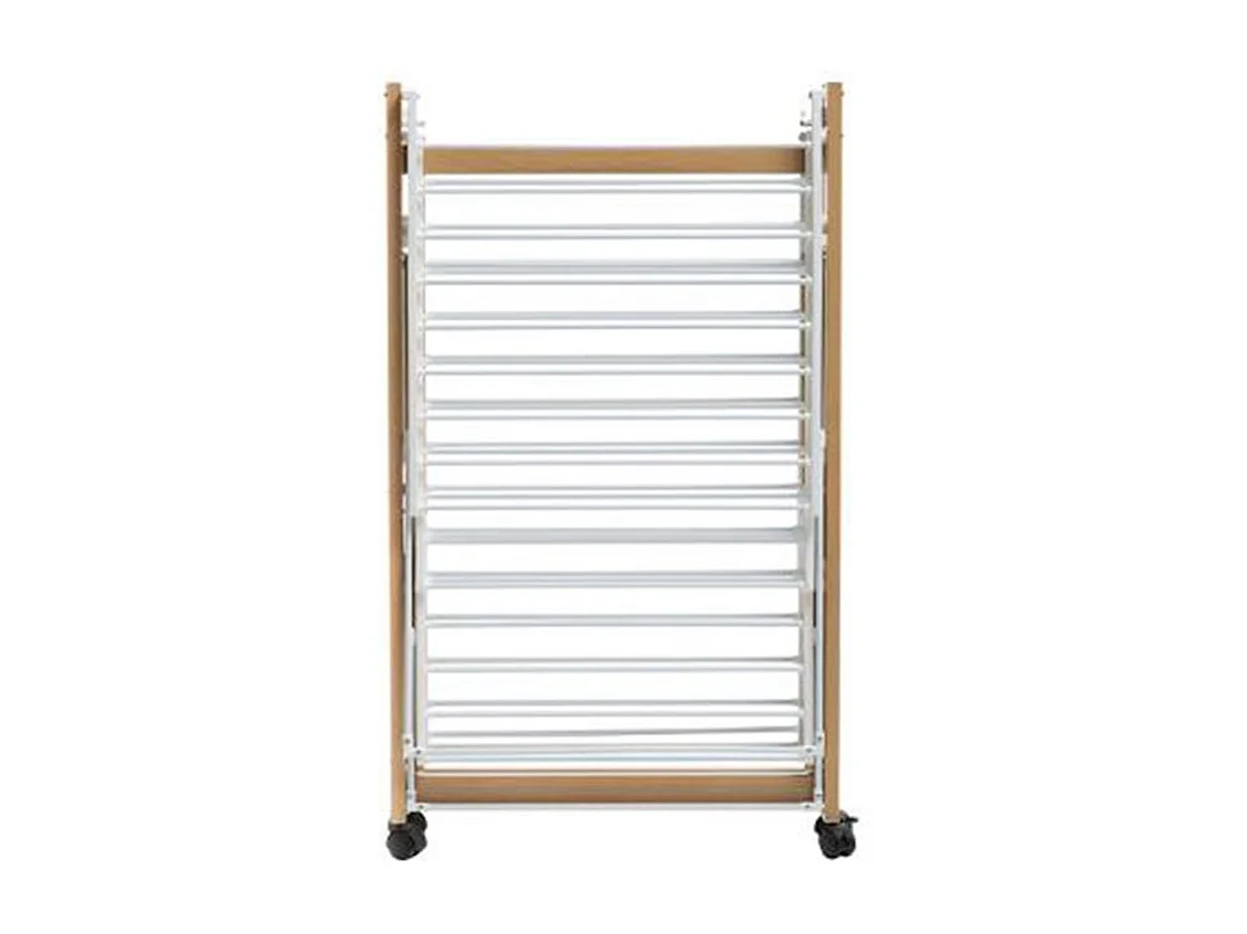 Étendoir à Linge "4 Roulettes" 27m Naturel