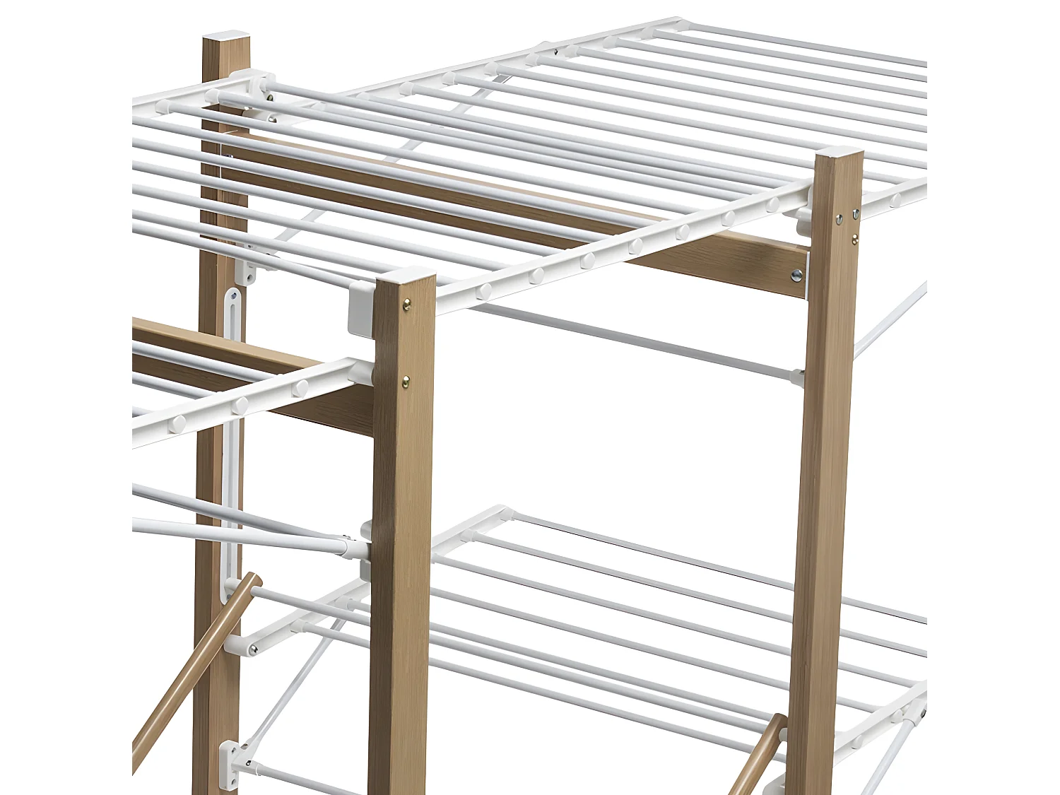 Étendoir à Linge "4 Roulettes" 27m Naturel