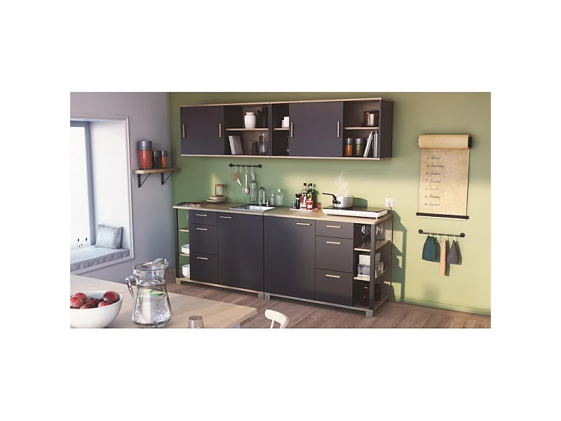 Meuble bas de cuisine 1 porte 3 tiroirs Atelier