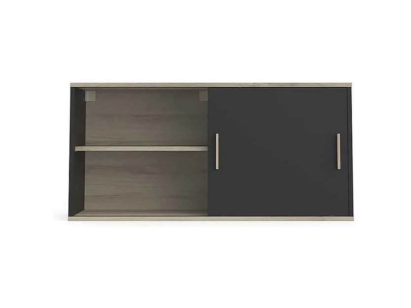 Móvel de Cozinha Suspenso AMBIHOME STUDIO 02 Preto/Carvalho C120xP40xA60cm