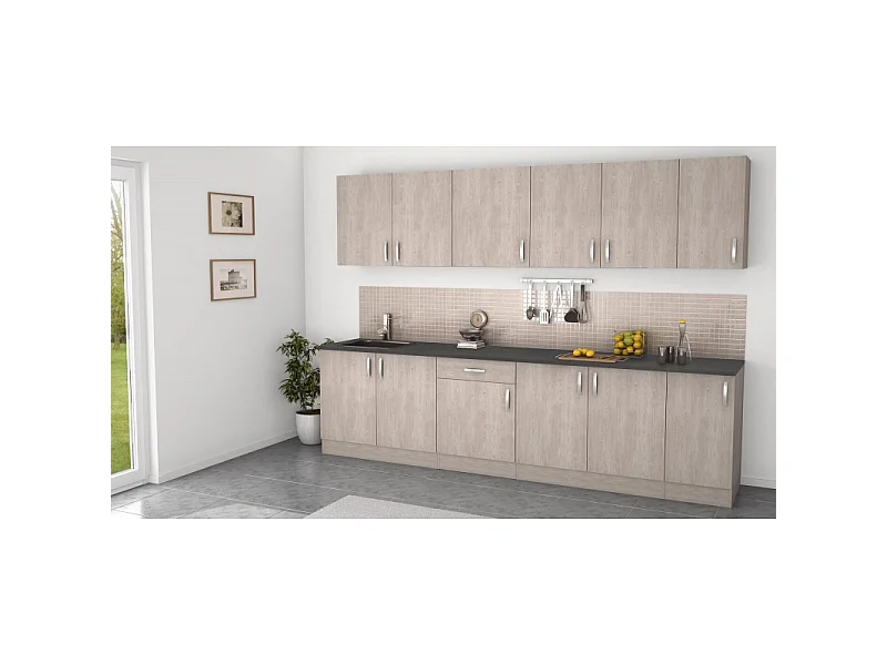 Meuble de cuisine bas 1 porte 1 tiroir 50 cm Paprika