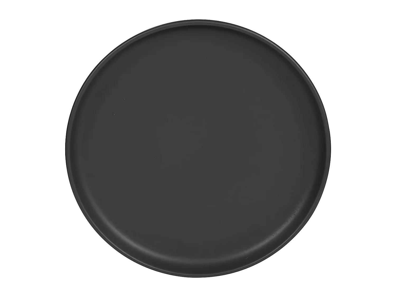 Assiette plate Uno noir 28 cm (lot de 6)