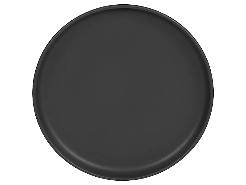 Assiette plate Uno noir 28 cm (lot de 6)