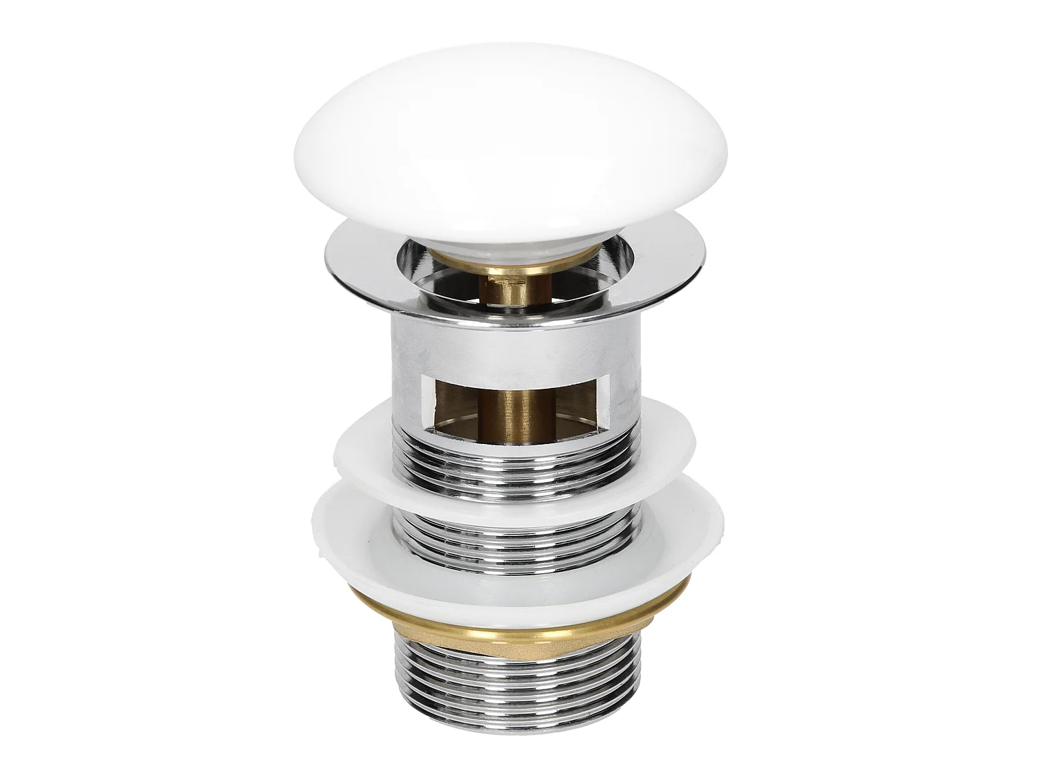 Bonde lavabo avec trop-plein vanne vidange pop up blanc céramique ML-DESIGN