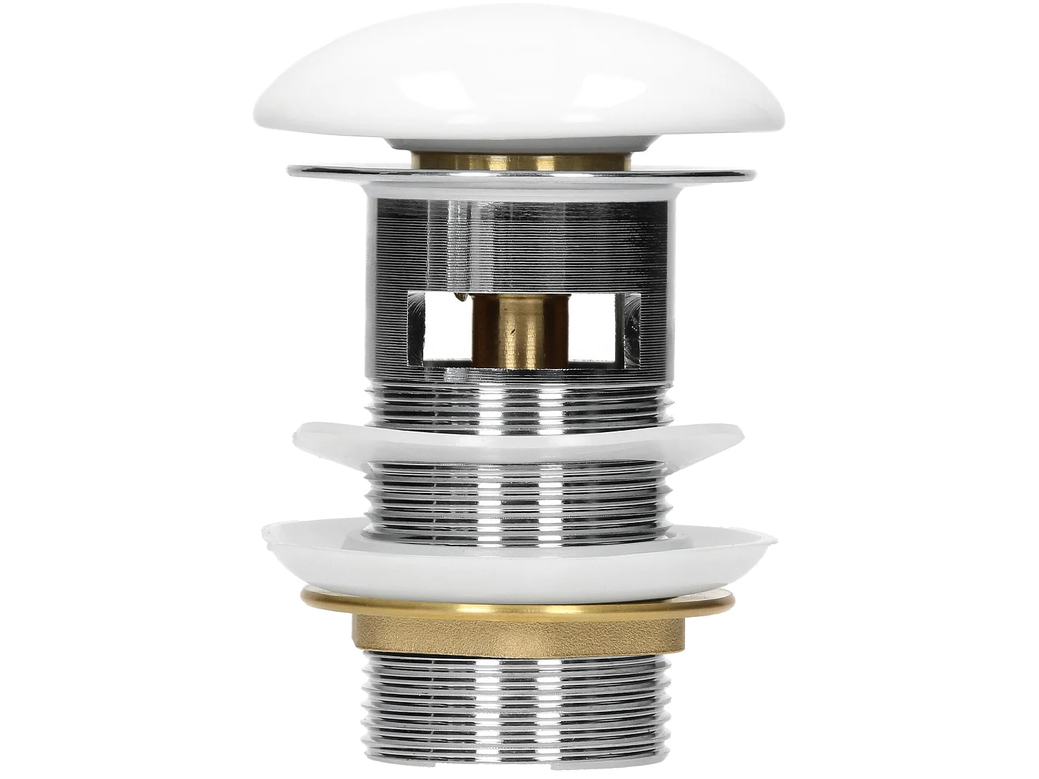 Bonde lavabo avec trop-plein vanne vidange pop up blanc céramique ML-DESIGN