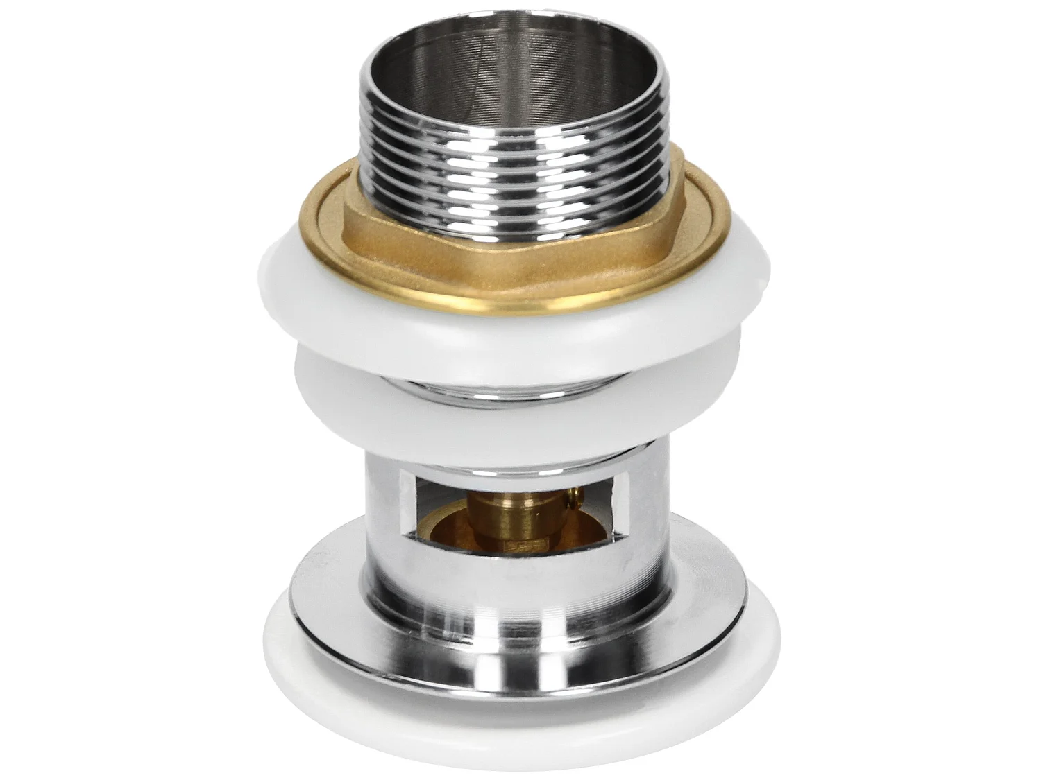 Bonde lavabo avec trop-plein vanne vidange pop up blanc céramique ML-DESIGN