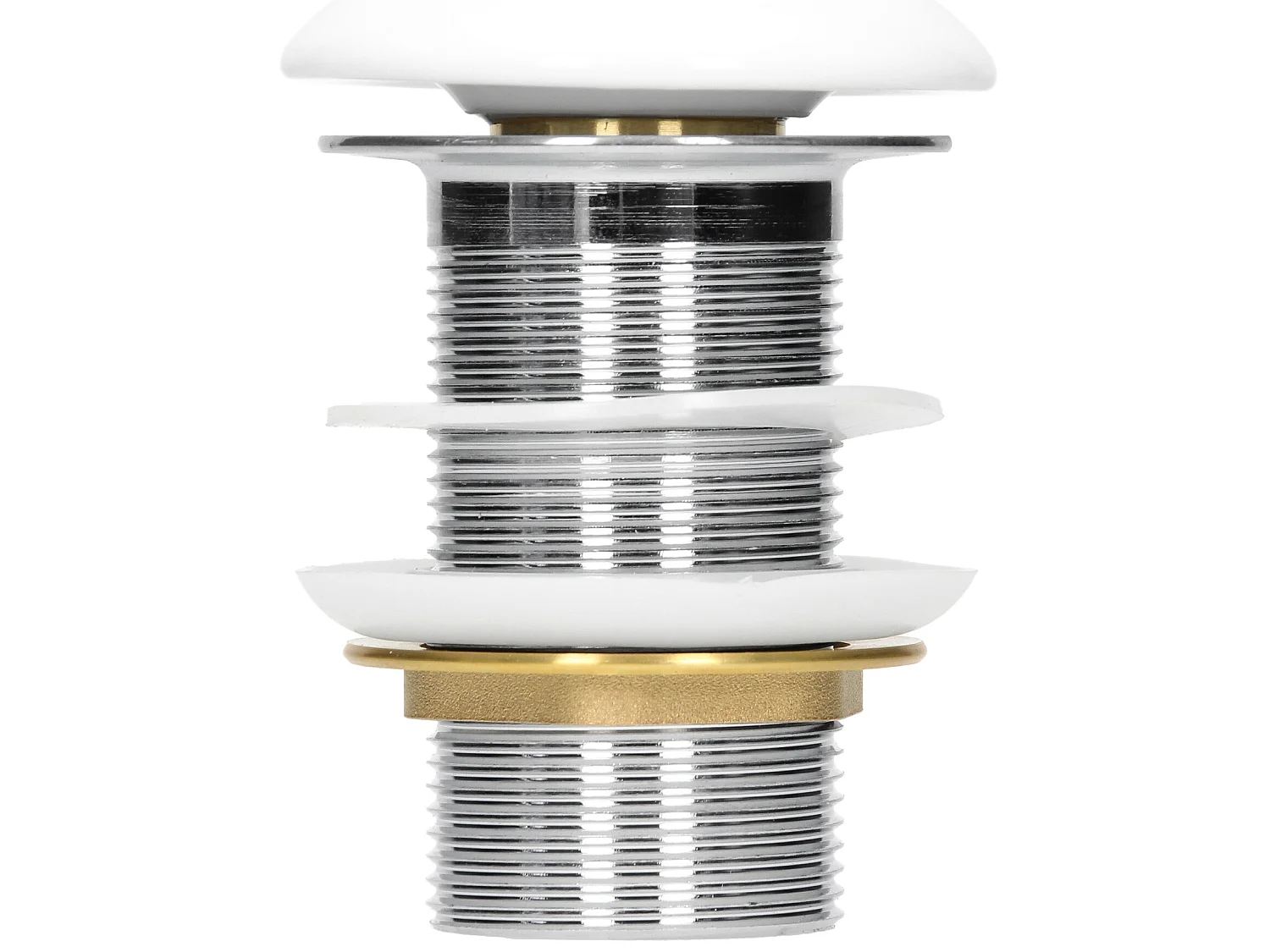 Grifo lavabo sin rebosadero válvula pop up cerámica blanca ML-DESIGN