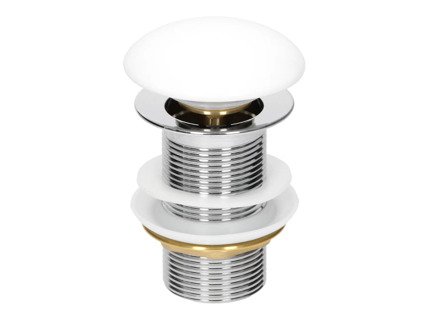 Bonde lavabo sans trop-plein vanne vidange pop up blanc céramique ML-DESIGN