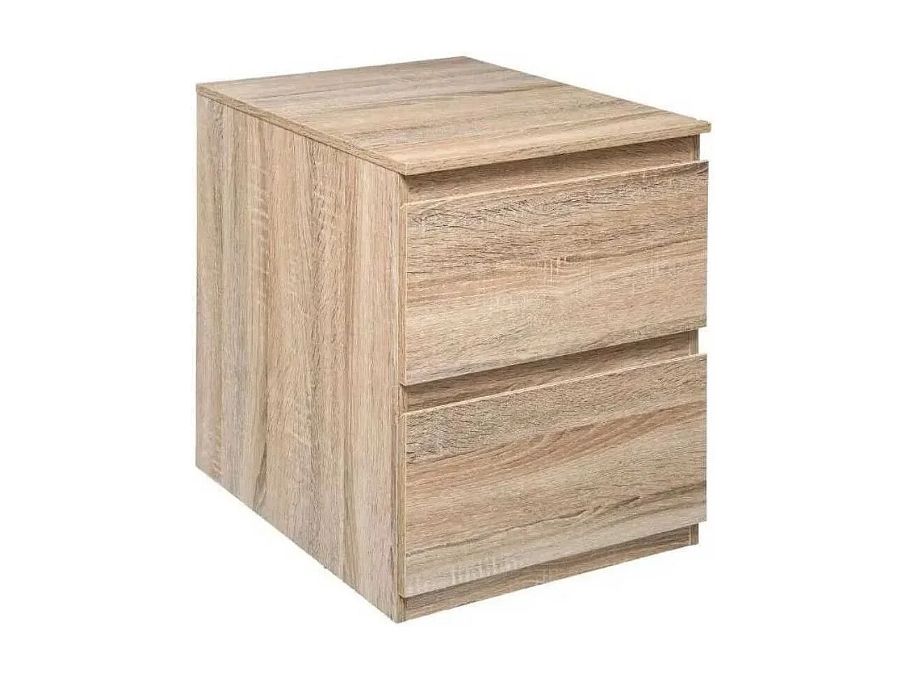 Table de Chevet 2 Tiroirs Design "Dolo" 50cm Naturel