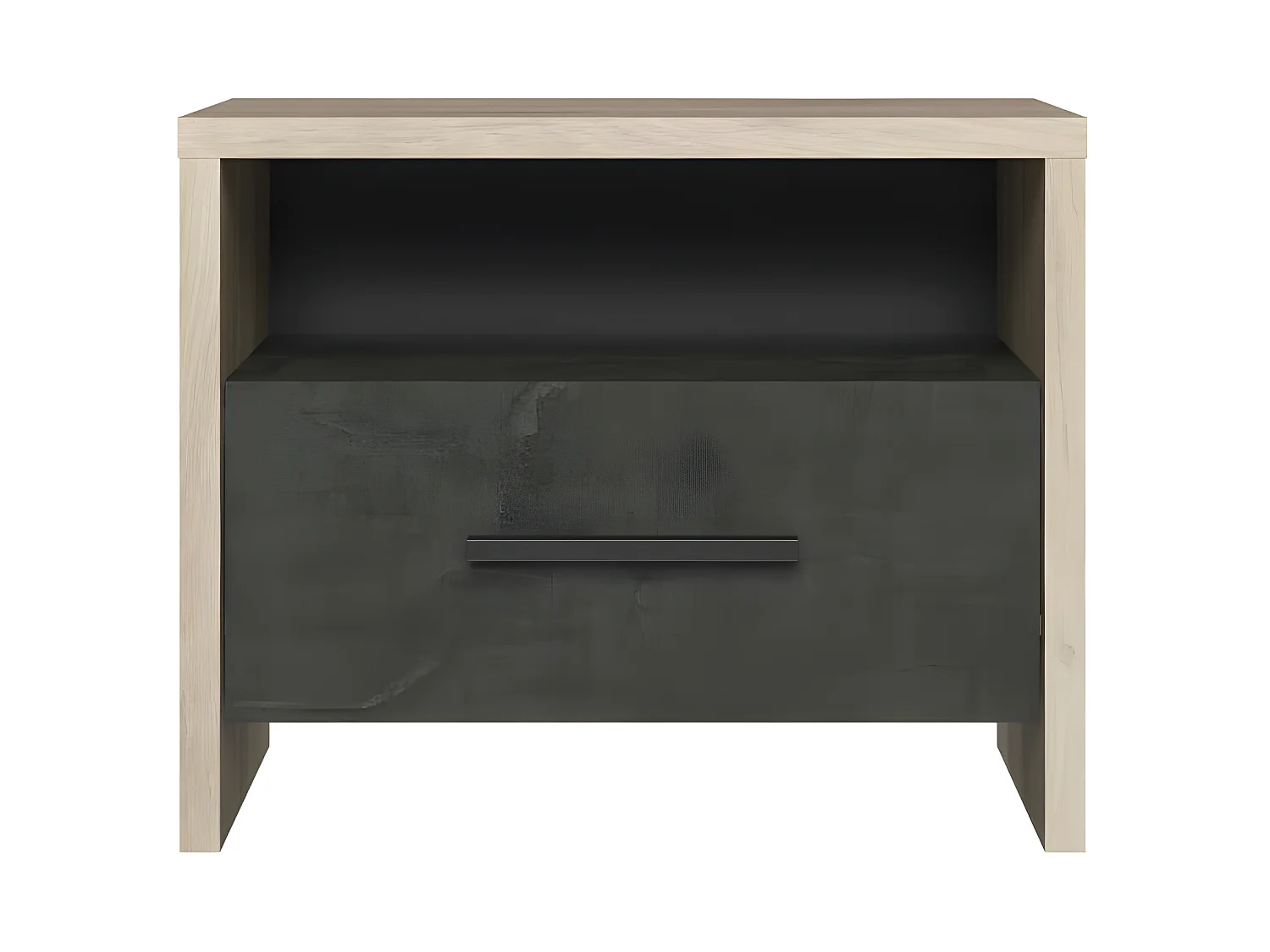 Mesita de noche decorativa Kronberg de roble con 1 cajón 50 x 36 x Alto 40 cm