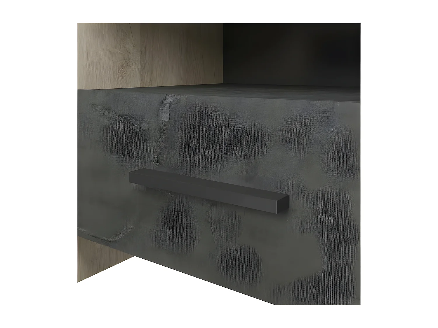 Mesita de noche decorativa Kronberg de roble con 1 cajón 50 x 36 x Alto 40 cm