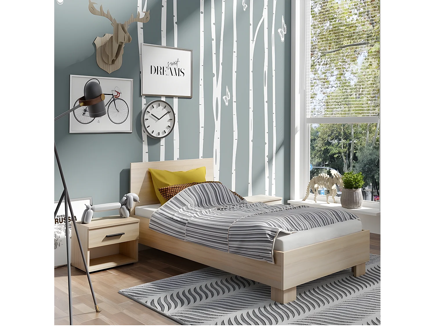 Chevet Emo 1 tiroir 1 niche