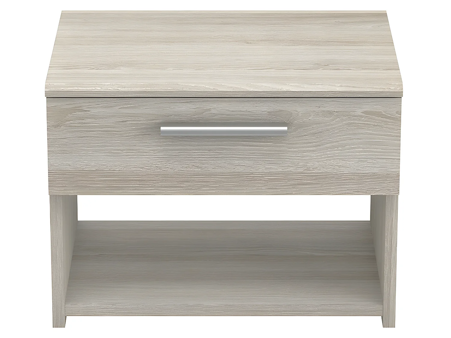 Table de chevet en bois "Pricy" - 1 tiroir - 1 niche - 43 x 32 x 32 cm - Beige
