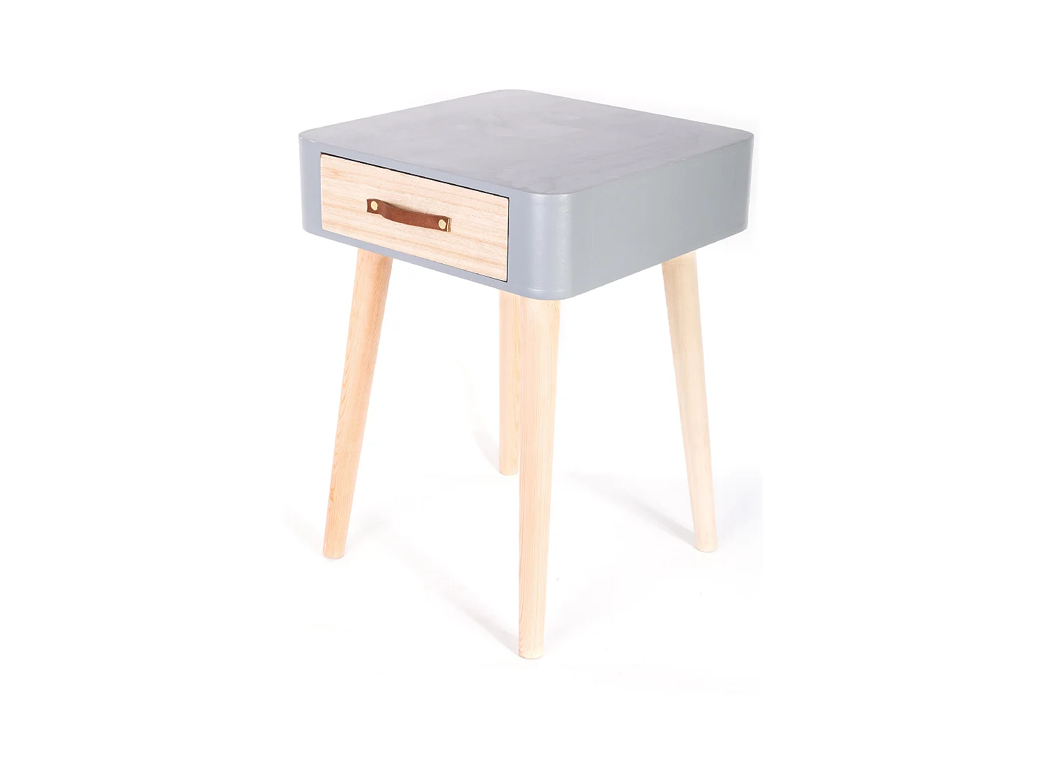 Chevet Gris 1 Tiroir En Bois Gris