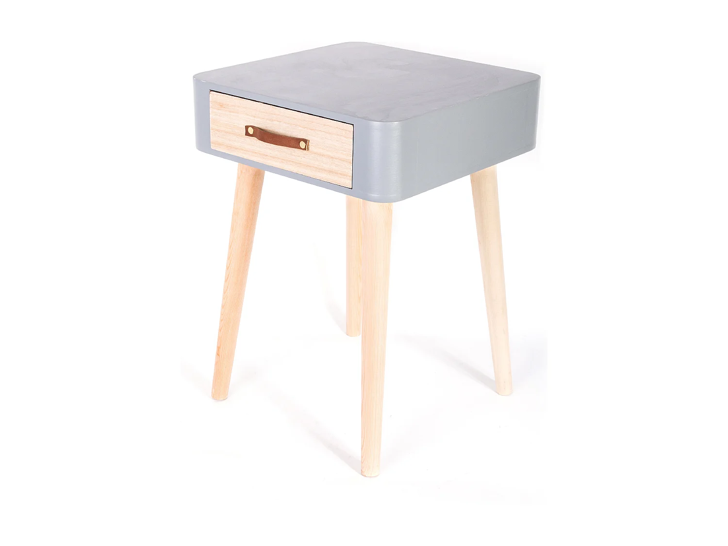 Chevet Gris 1 Tiroir En Bois Gris