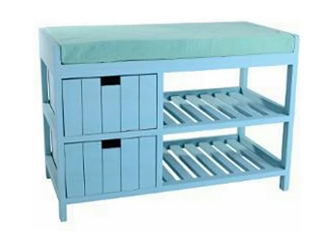 Banc 2 Tiroirs "Seuni" Bleu