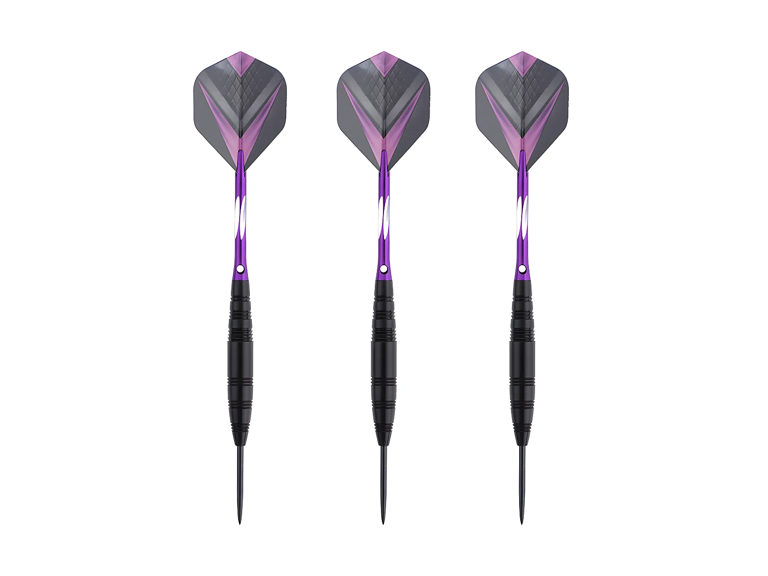 Jeu de 3 fléchettes pro pointe acier 23g Cupra violet - Violet