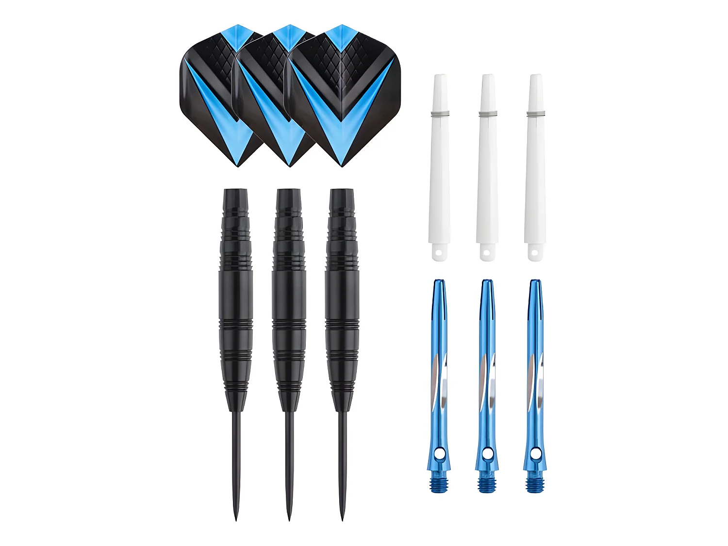 Jeu de 3 fléchettes pro pointe acier 23g Cupra bleu - Bleu