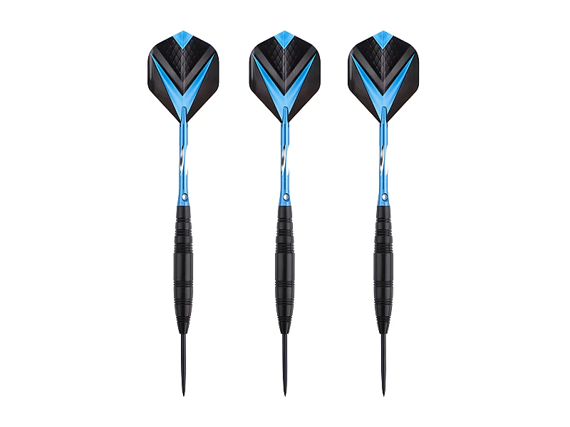 Jeu de 3 fléchettes pro pointe acier 23g Cupra bleu - Bleu