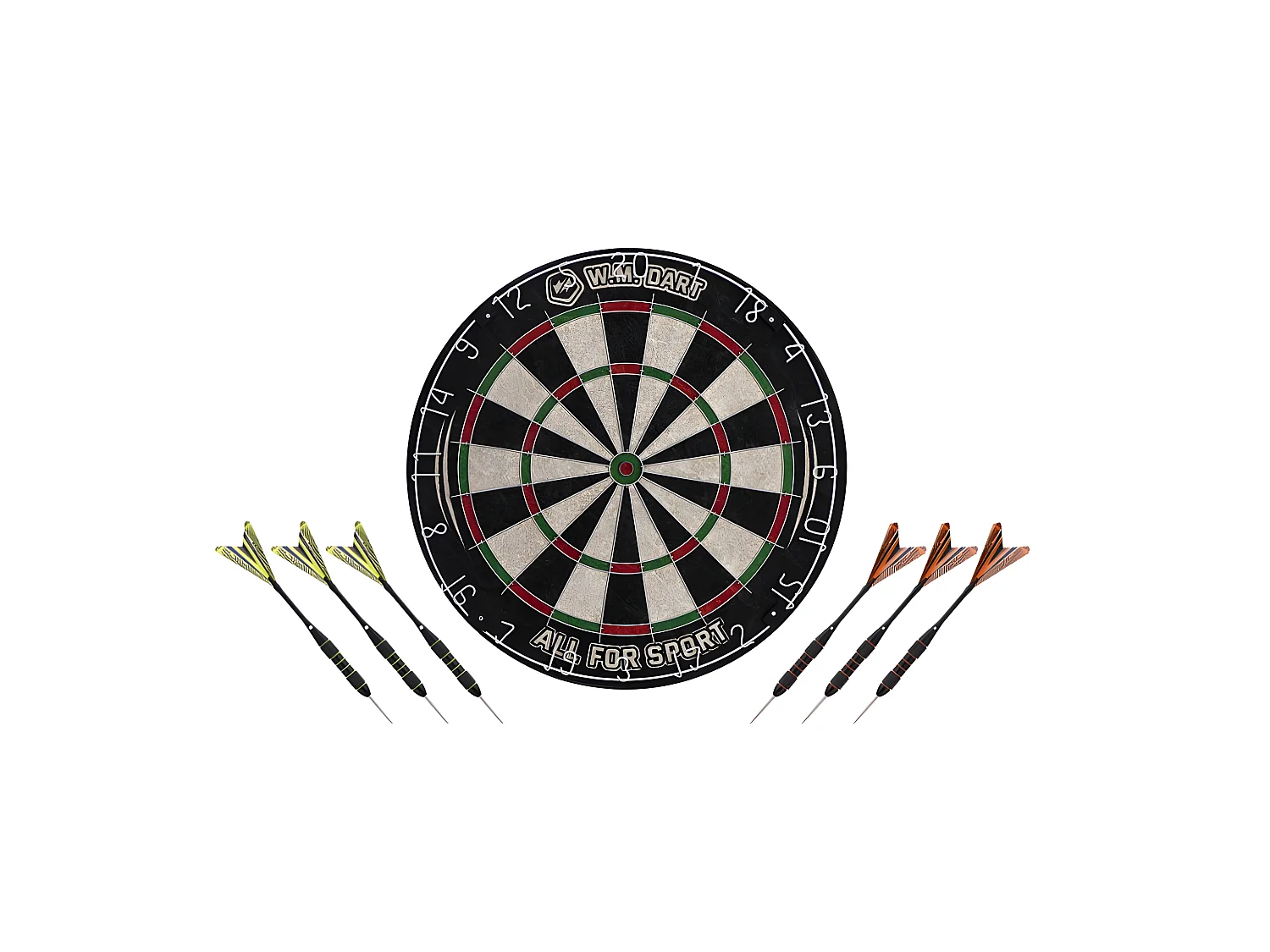 Cible de fléchettes traditionnelle D45cm - Noir