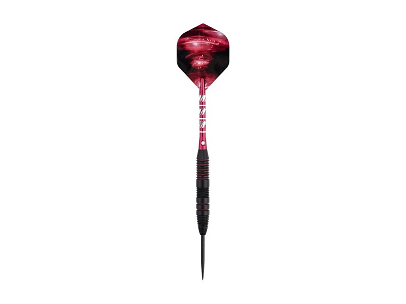 Jeu de 3 fléchettes pro pointe acier 22g Typhoon rouge - Rouge