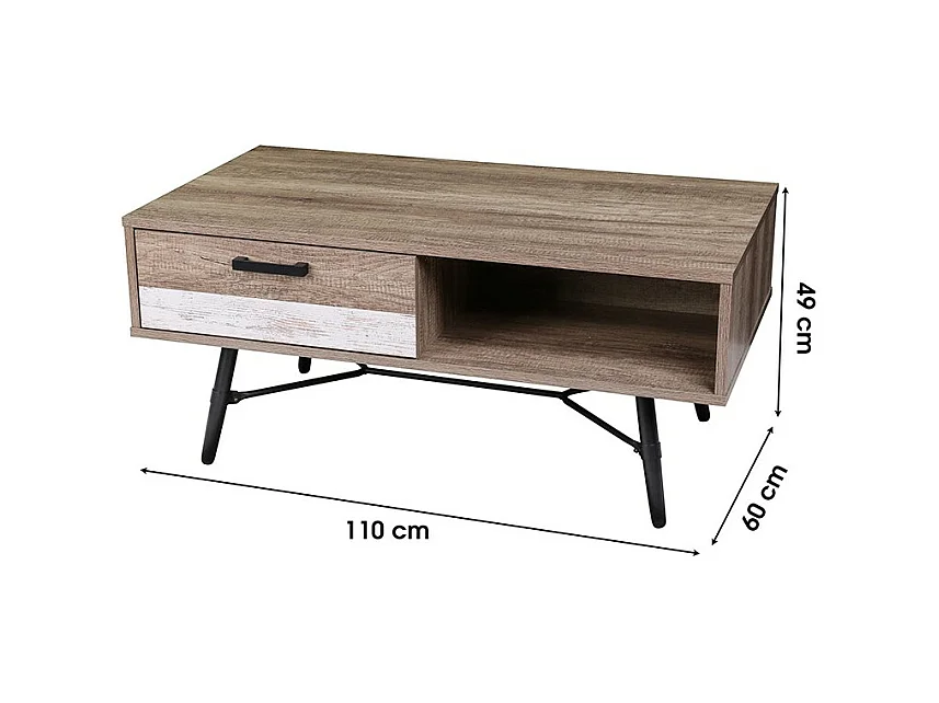 Table basse 1 tiroir Romy