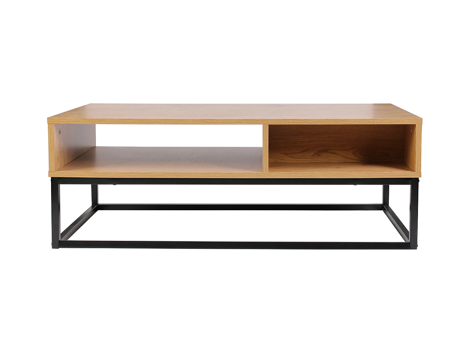 Table Basse Bois Et Metal Abbott Marron, Noir