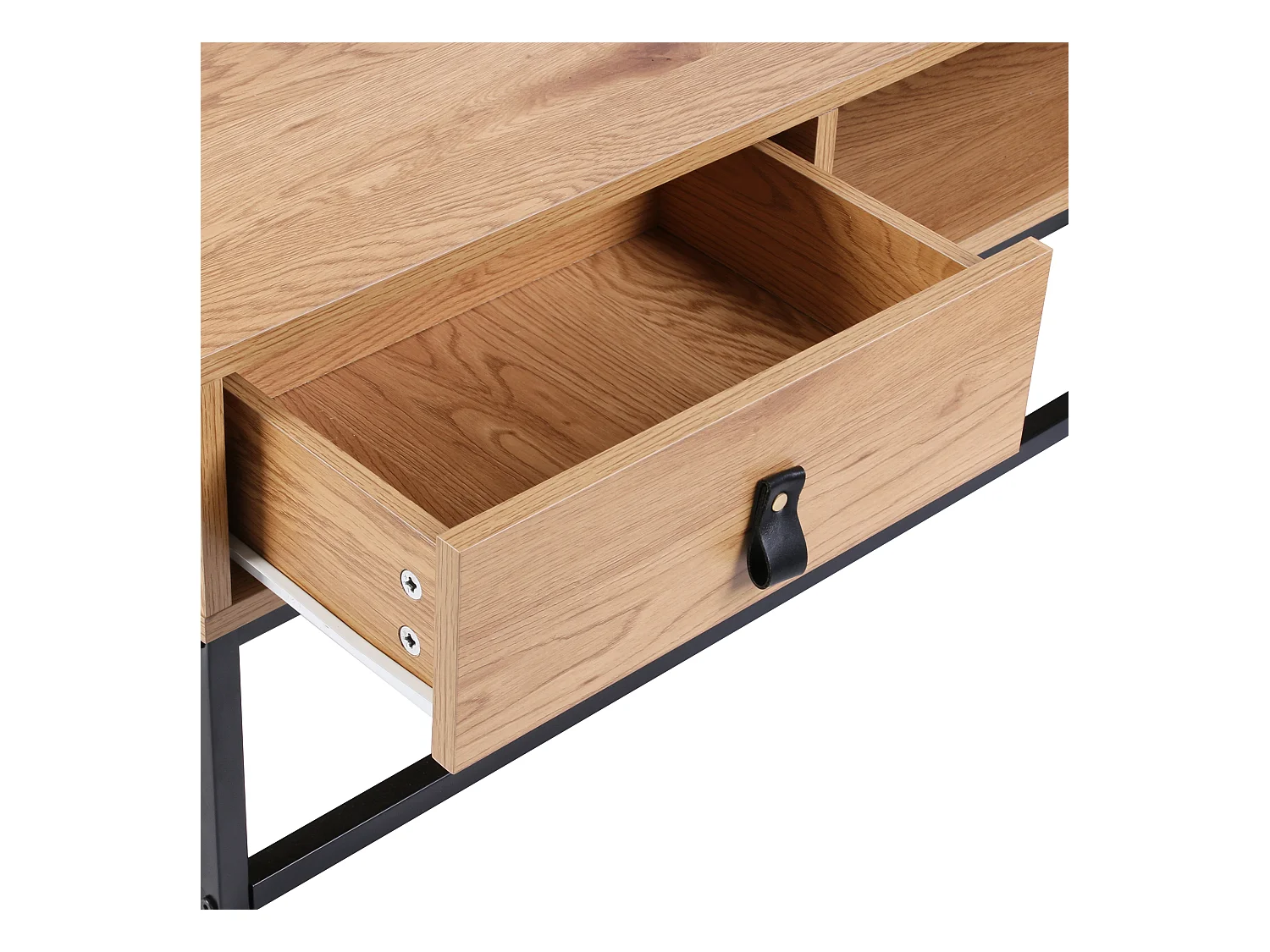 Table Basse Bois Et Metal Abbott Marron, Noir