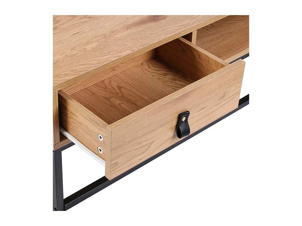 Table Basse Bois Et Metal Abbott Marron, Noir