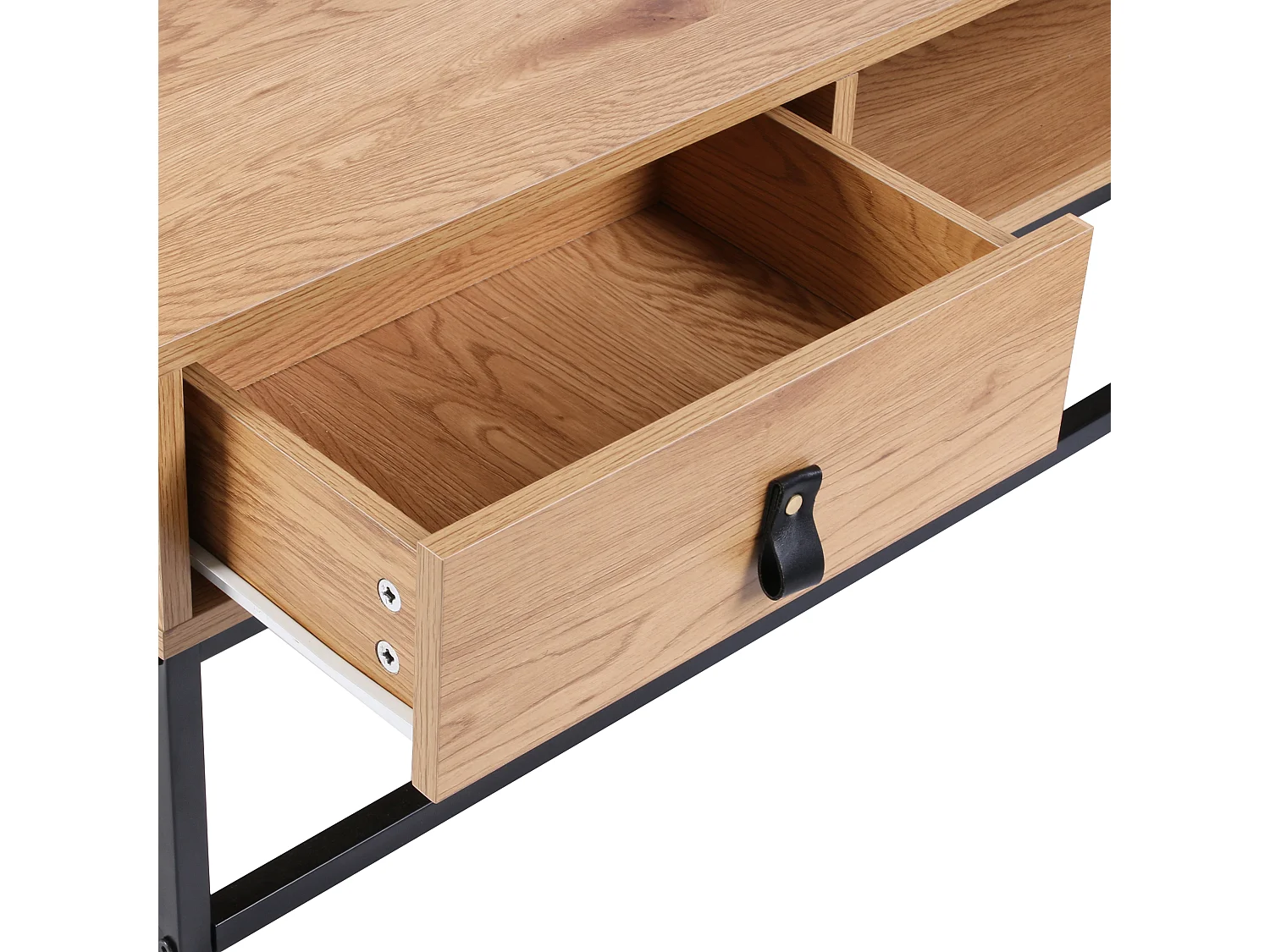 Table Basse Bois Et Metal Abbott Marron, Noir