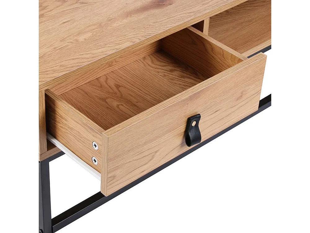 Table Basse Bois Et Metal Abbott Marron, Noir